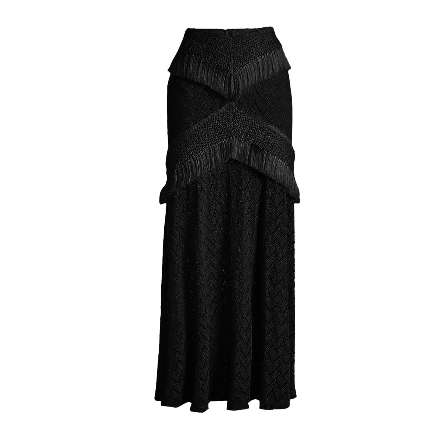 V Neck Fringe Trim Bikini Swimsuit High Waist Swimwear with Skirt for Women Halter Bathing Suits Print Summer Female