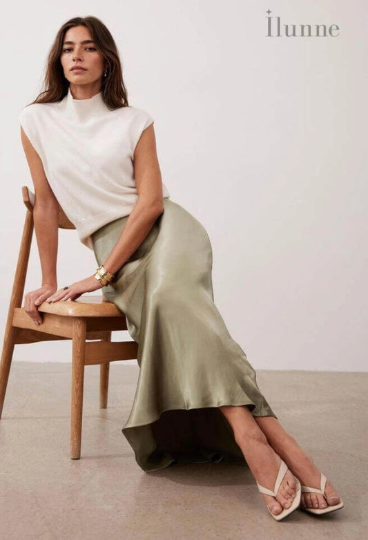 Eterna Satin Skirt - ⚡ Limited Stock