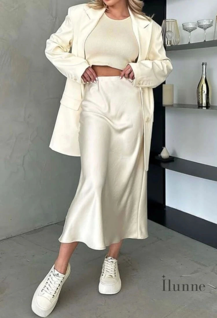 Eterna Satin Skirt - ⚡ Limited Stock