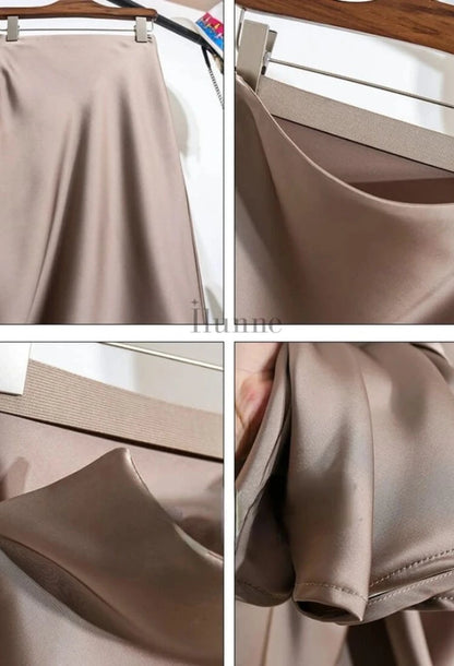 Eterna Satin Skirt - ⚡ Limited Stock