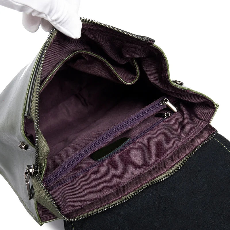 Women Backpack Cross Body Shoulder Messenger Bags Rucksack Genuine Leather Fashion Lady Laptop Book Bag Daypack Female Backpacks