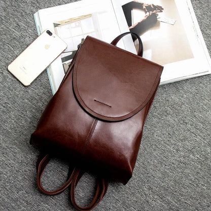 Women Backpack Cross Body Shoulder Messenger Bags Rucksack Genuine Leather Fashion Lady Laptop Book Bag Daypack Female Backpacks