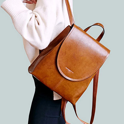 Women Backpack Cross Body Shoulder Messenger Bags Rucksack Genuine Leather Fashion Lady Laptop Book Bag Daypack Female Backpacks