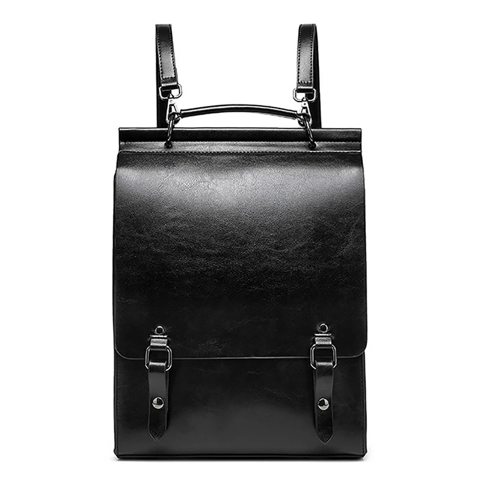 Genuine Leather Women Backpack Cross Body Bag Book School Bags Real Cowhide Lady Female Laptop Daypack Messenger Shoulder Bags