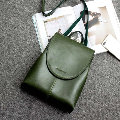 Women Backpack Cross Body Shoulder Messenger Bags Rucksack Genuine Leather Fashion Lady Laptop Book Bag Daypack Female Backpacks
