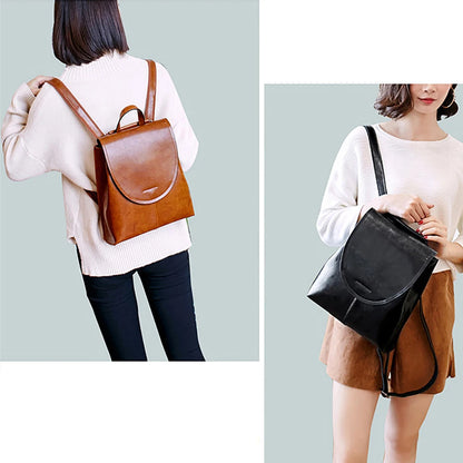 Women Backpack Cross Body Shoulder Messenger Bags Rucksack Genuine Leather Fashion Lady Laptop Book Bag Daypack Female Backpacks