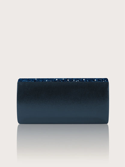 Gorgeous and elegant sparkly women's clutch bag, paired with a gorgeous rhinestone necklace, earrings and bracelet set of four.